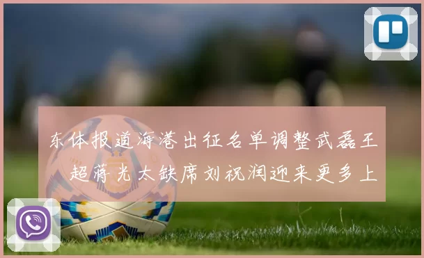 东体报道海港出征名单调整武磊王燊超蒋光太缺席刘祝润迎来更多上场机会